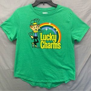 Lucky Charms‎ Graphic Print T-Shirt Green Youth  (Teen) Size | XL